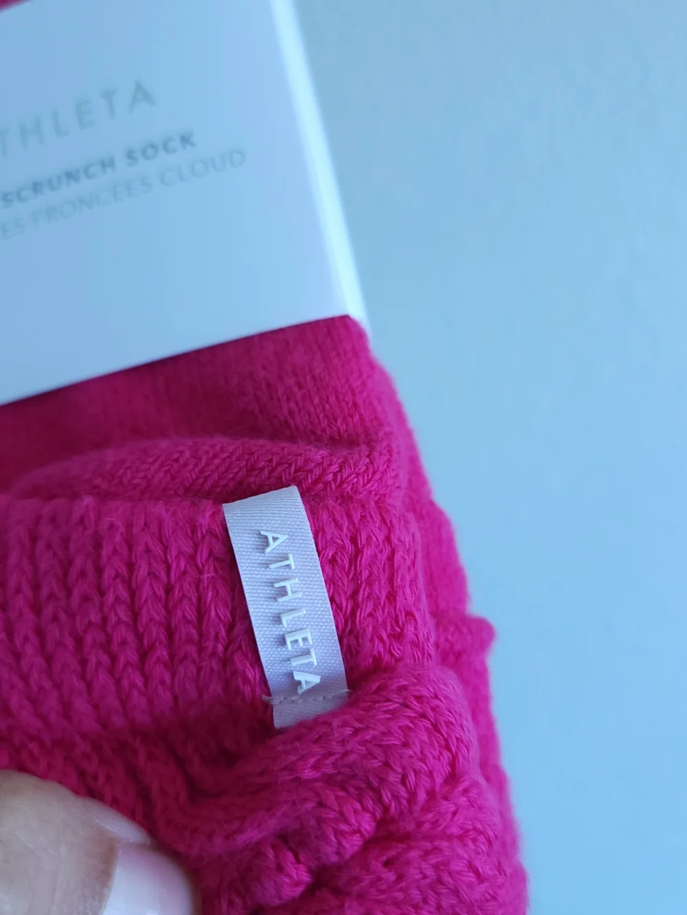 NWT Athleta Cloud Scrunch Socks Pink M/L Slouchy